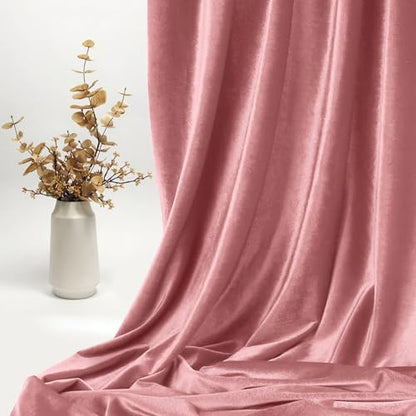 KKJIAF 5 Yard Dusty Rose Stretch Velvet Fabric 60" Wide for DIY Crafts - color: Dusty Rose, size: 5 Yard