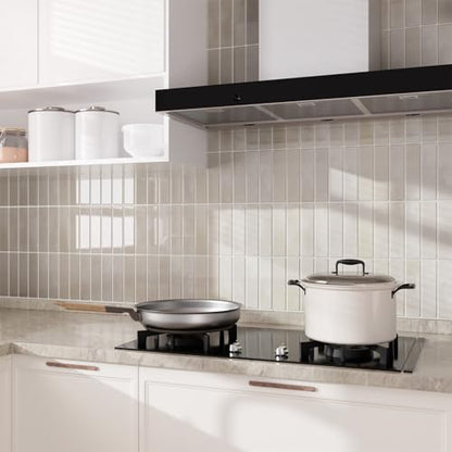 Peel and Stick Backsplash Tile for Kitchen, 10 Sheets, 11.42''x9'' - color: Beige Gray