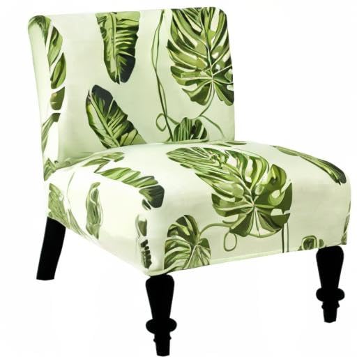 Eco-Ancheng Armless Chair Slipcover Removable Armless Accent Chairs Covers Washable Armless Slipper Chair Slipcover Printed Armless Chair Furniture Protector Covers for Living Dining Room Hotel - color: A16