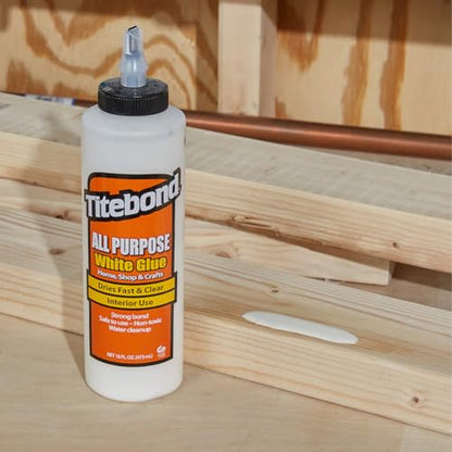 Titebond 5034 16 Oz. All Purpose White Glue (Pack of 2) - size: 16 fl oz (Pack of 2)