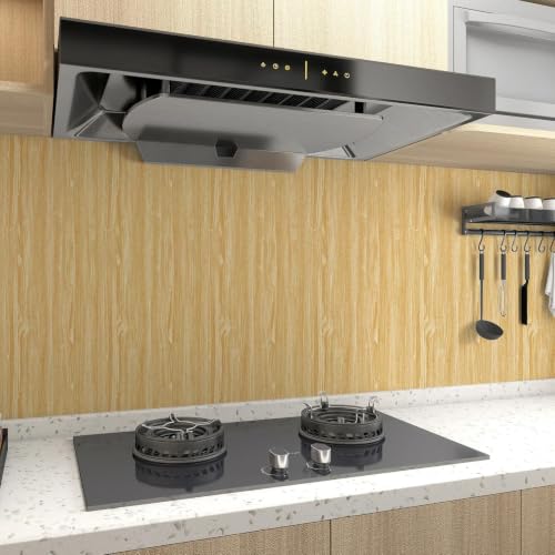 Peel and Stick Wallpaper Light Oak Wood Grain Contact Paper 15.7" x 472.4" - color: Oak, size: 15.7" x 472.4"