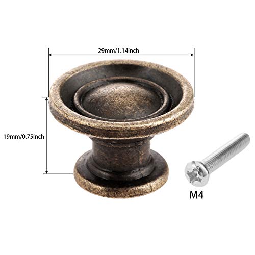 dophee 5Pcs Vintage Style Little Drawer Knobs with Screws, 1.14"x0.75" - size: 5 Pieces