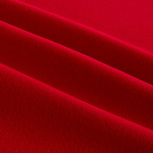 Polar Fleece Solid Red, Fabric by the Yard - color: Red