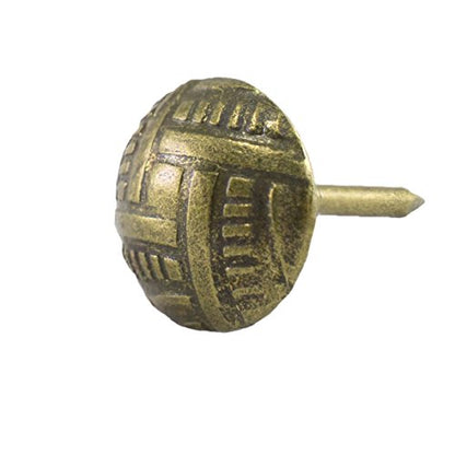 Decotacks® Woven Upholstery Nails/Tacks, 7/16" - 100 Pcs [Antique Brass Finish] DX5511AB