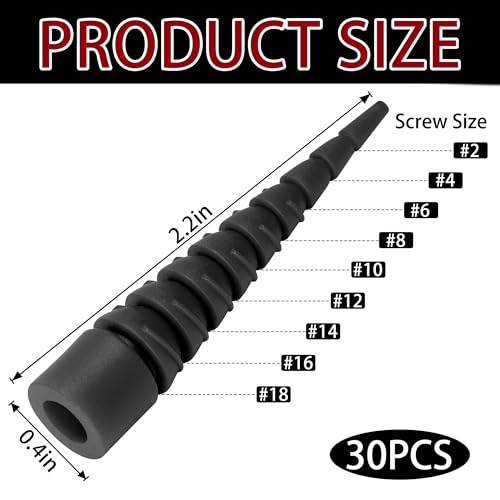 30 Pcs Wood Anchor Stripped Screw Hole Repair Kits, Door Hinge Hole Repair