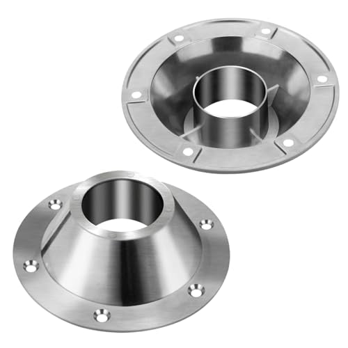 2 Pack Aluminum RV Table Base & Floor Mount for 2" OD Pedestal Leg - size: 2