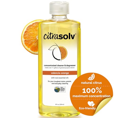 Citra Solv Concentrated Cleaner & Degreaser, Deodorizer, Home & Outdoor, Adhesive Remover, Paint Thinner, Natural Orange Oil, Valencia Orange 8 Fl Oz - size: 8 Fl Oz