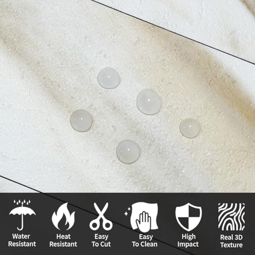 AULIGET 100-Piece Calacatta Gold Marble Look Peel and Stick Backsplash Wall Tiles, 3" x 6" Faxu Stone PVC Stick on Tile for Backsplash Kitchen, Bathroom, Laundry Room, Camper, Fireplace - color: Calacatta Gold