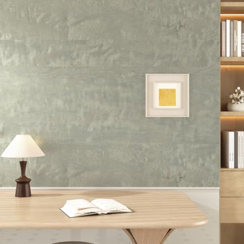 Green Grey Wood Grain Contact Paper Peel and Stick Wood Wallpaper - color: Grey Green Wood
