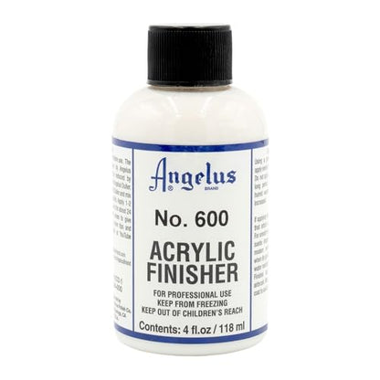 Angelus No. 600 Acrylic Leather Finisher – Flexible Clear Coat for Leather Shoes, Bags, Jackets & Accessories, High Shine Finish for Leather Craft & Restoration. No. 600-4 fl oz - size: 4 Fl Oz (Pack of 1)