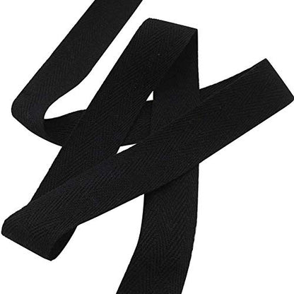 Abbaoww 50 Yards Cotton Twill Tape Ribbon 1 Inch for Sewing, Black - color: Black, size: 1 Inch