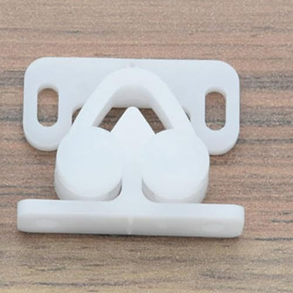 3Pcs White Marine Boat Ball Catch Door Cupboard Spring Back Plates Roller Latch Plastic Catches Cabinet Hardware