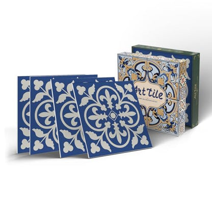 Alwayspon 12 Sheet 6x6inch 3D Thicken Foaming Board Vinyl Backsplash Marble Tiles, Self-Adhesive Peel and Stick Wall Tile Stickers Stick on Subway Tiles for Kitchen Bathroom Wall, Blue Floral - color: Blue Floral
