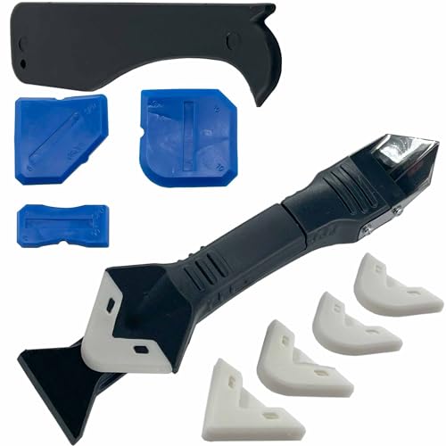 9-Piece KBX-SCT -Silicone Caulking Tool Kit, Easy Bath & Kitchen Grout Sealant Remover, for a Smooth Finish Like a Pro - 3-in-1 Shaping Tools