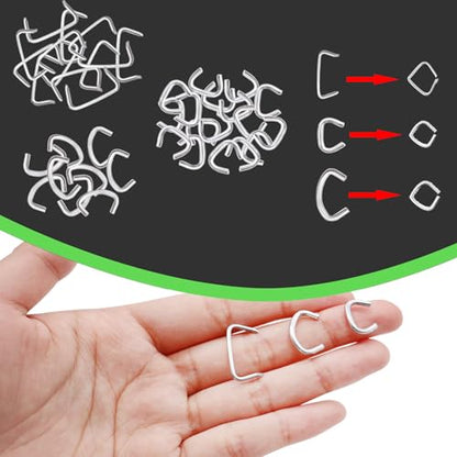 285 pcs Hog Rings with Straight Hog Ring Pliers Kit 3/4" 1/2" 3/8 "Galvanized Hog Rings for Animal Pet Cages、Ropes、Bagging、DIY Craft、Furniture (Pack of 2) - color: Red, size: 285PCS-Straight (Pack of 2)
