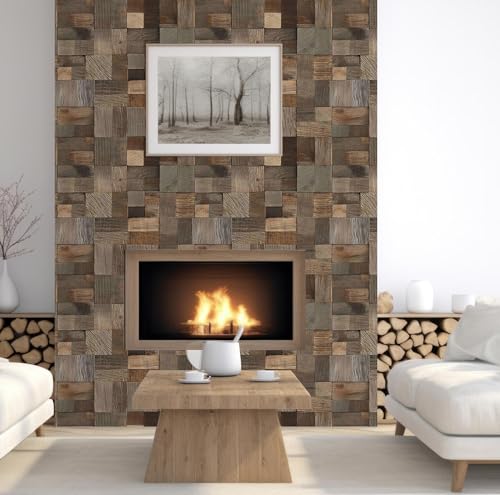 Rustic Wood Peel and Stick Wallpaper, Farmhouse Wallpaper
