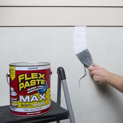 Flex Paste Rubberized Waterproof Sealant Paste, White, MAX, 1-Pack - color: White, size: MAX