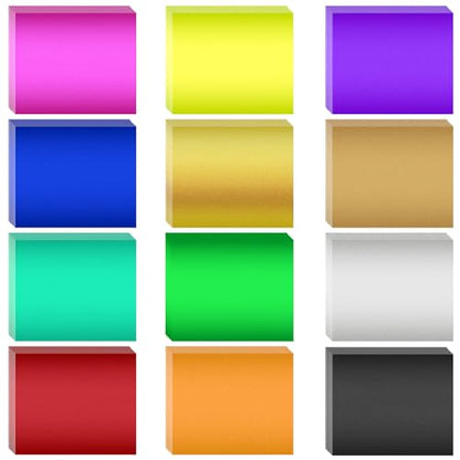 120 PCS Foil Leaf Sheets 12 Colors Foil Sheets for Crafts 3.15×3.35 Inches