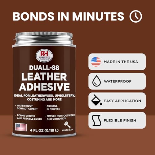 Duall-88 Leather Glue 4 oz - Leather Cement for Upholstery & Repair - size: 4 oz.