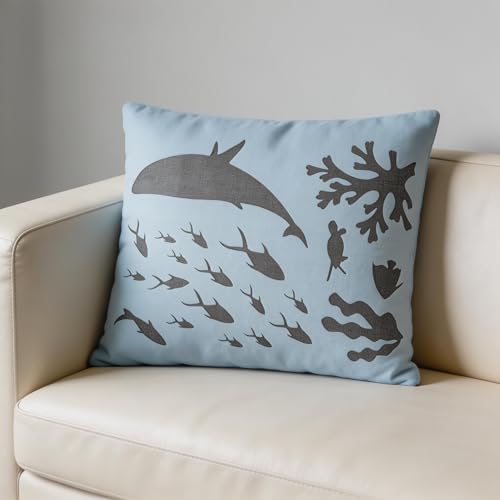 TIAMECH A4 Reusable School of Fish Marine Whale Stencil for Painting - style: Marine Whale