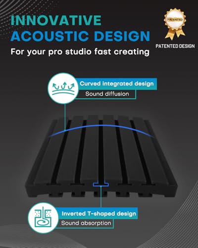 36Packs Curved Sound Proof Foam Panels for Walls, 2" Acoustic Panels Sound Absorbing Dampening, Soundproofing Noise Reducing Cancelling Treatments for Home Office Recoding Studio Decor, 2x12x12" Black - size: Upgraded Curved 536Packs