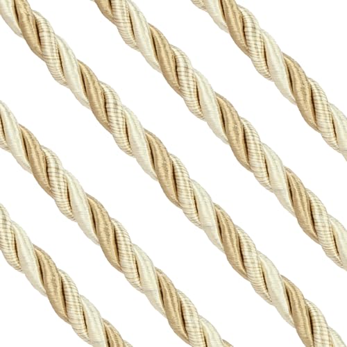 10 Yards / 1cm Twisted Rope Cord Trim Nylon Rope Thread String for DIY,Home Decor,Sofa Furniture Decoration-Mix Beige - style: mix beige
