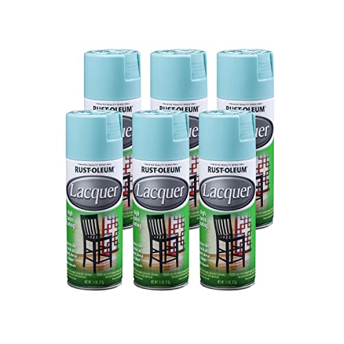 Rust-Oleum 330522-6PK Lacquer Spray, 11 Oz, Gloss Turquoise, 6 Pack - color: Turquoise, size: 11 Ounce (Pack of 6)