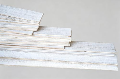 Rustic White Solid Wood Wall Planks, Nail Up Barn Panels 10 sq ft - color: Rustic White, size: 10.5 Sq.Ft