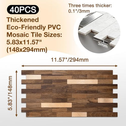 Peel and Stick Backsplash Tile Waterproof Removable PVC Wall Sticker 3D Faux Stone Marble Brick White Accent Panels (White Marble - Metal Gold, 40 Tiles - 18 sq. ft. (1.68 m²)) - color: White Marble - Metal Gold, size: 40 Tiles - 18 sq. ft. (1.68 m²)
