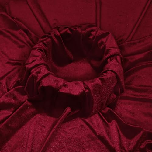 KKJIAF 1 Yard Burgundy Stretch Velvet Fabric 60" Wide for DIY Crafts - color: Burgundy, size: 1 Yard