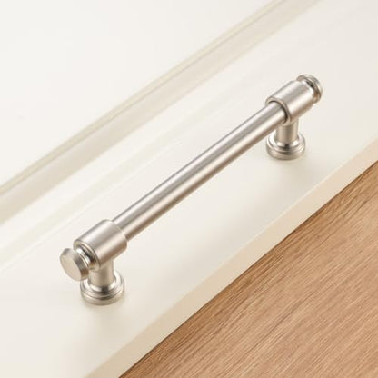 KOOFIZO 10 Pack 5 in Brushed Nickel Cabinet Pull, Drawer Handles P11 - color: Brushed Nickel, size: 5" CC