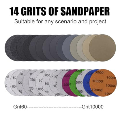 MAXMAN 3" Sanding Discs, 2000 Grit Hook & Loop Sandpaper, Silicon Carbide - style: 2000 Grit