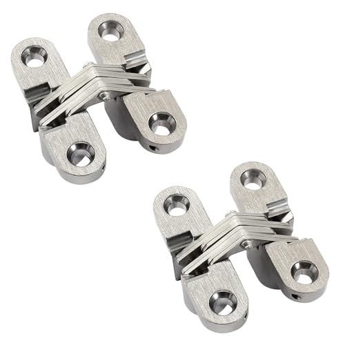 43.5 mm Hidden Hinge, Stainless Steel, 2pcs - size: 43.5 mm, 2 PCS