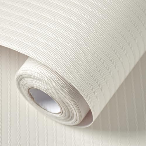 Beige Textured Peel and Stick Wallpaper, Modern, Neutral, 118"x15.7" - color: Matte Beige, size: 15.7" x 118"