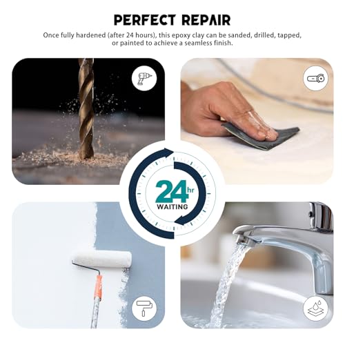 Epoxy Putty - 200g Fast Repair White AB Epoxy Clay, High Strength 2 Part Filler Fix Leaks, Cracks, Filling, Multi-Purpose Sculpt Clay for Metal, Ceramics, Plastic, Wood, Tile, Concrete - color: 200g White