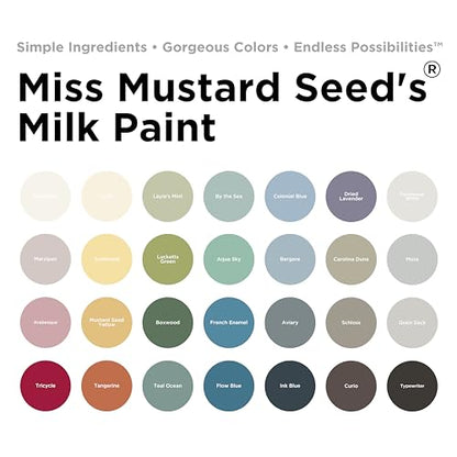 Miss Mustard Seed's Milk Paint for Furniture, Cabinets & Wood, Dried Lavender, Quart - color: Dried Lavender, size: 20 Ounce (Pack of 1)