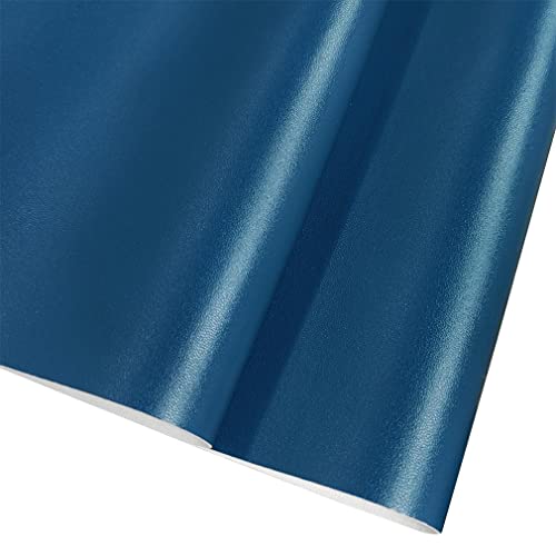 HYANG Smooth Solid Color Blue Faux Leather Sheets 1 Rolls 12"X53" (30cmX135cm),Faux Leather is Great for, Bows,Earrings Handmade DIY Craft Projects Making - color: Blue