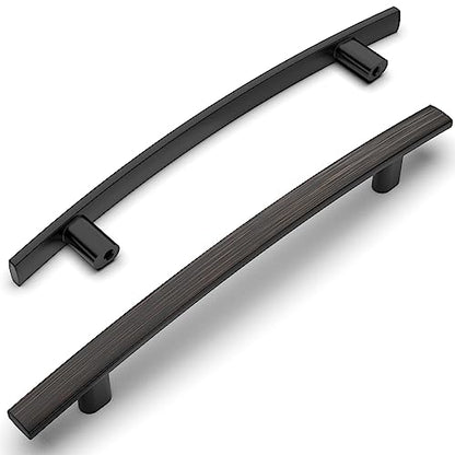 Amerdeco 10 Pack Oil Rubbed Bronze Cabinet Pulls 5 Inch(128mm) Hole Center Cabinet Hardware Kitchen Cabinet Handles for Bathroom Gold Drawer Pulls Dresser Pulls ZH0003 - color: Oil Rubbed Bronze, size: 5"/128MM Hole Center
