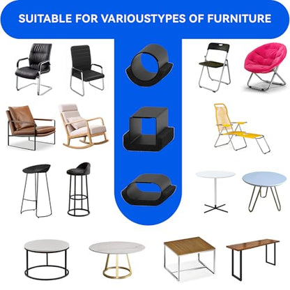 Sled Base Chair Floor Protectors Sled Base Chair Glides Wrap Around Floor Savers,Chair Leg Protectors Furniture Pads,Protect Floors Anti-Scratch Reduce Noise Easy Install (16pcs, Black Felt Pads) - size: Black Felt Pads