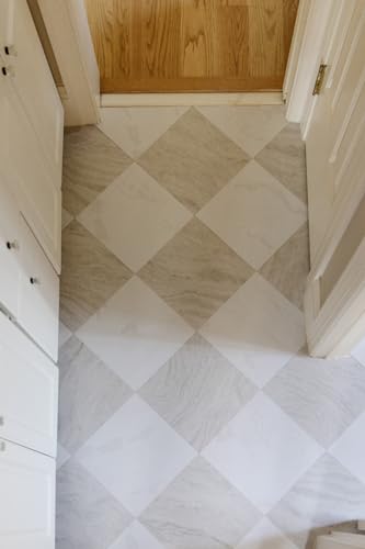 FloorPops x Chris Loves Julia 12-in by 12-in Bonneville Beige Peel and Stick Floor Tiles, FP5061 - color: Beige