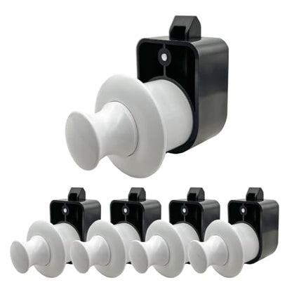 Upgraded 5 Sets Metal Push Button Latch Rv Compartment Latch Push Catches Knob for RV Camper Caravan Yacht Boat (White) - color: White