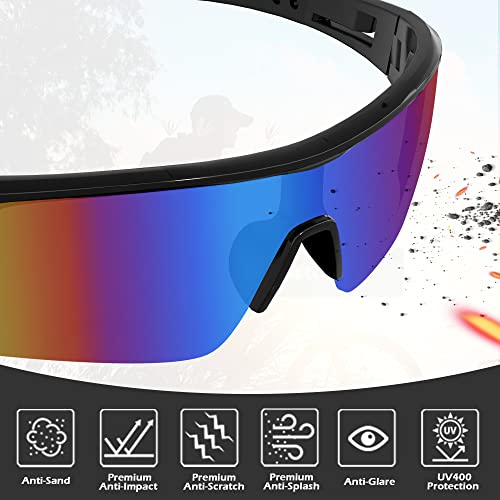 Tinted Safety Glasses for Men, ANSI Z87.1& UV Eye Protection Glasses - color: 6pack-multicolor