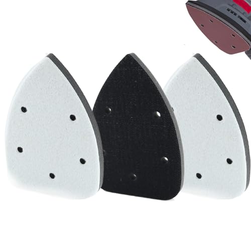 3pcs Mouse Detail Sanding Interface Pad 140mm*90mm 5 Holes Foam Interface Mouse Sander Sandpaper Backing Pad ﻿ - size: 5 Holes Mouse Interface Pad