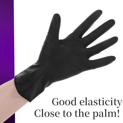 3 Pairs Hair Dye Gloves Reusable Rubber Glove Professional Hair Coloring Accessories Tools Black Washable Home Cleaning Gloves for Home Hair-Salon Barbe Dyeing Coloring Cleaning
