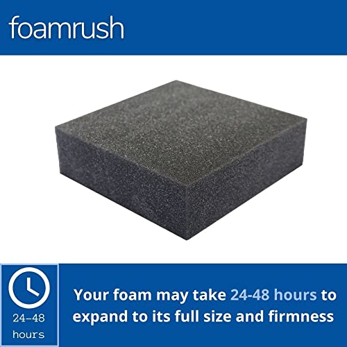 FoamRush 2" x 30" x 30" Charcoal High Density Upholstery Foam Cushion (Upholstery Sheet, Foam Padding, Seat Replacement, Chair Cushion Replacement, Square Foam, Wheelchair Seat Cushion) Made in USA - color: Charcoal Foam, size: 2" x 30" x 30"