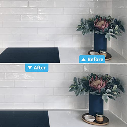 Art3d 30 ft Peel and Stick Flexible Molding Trim for Wall Tile Edge, White - color: White, size: 30 feet