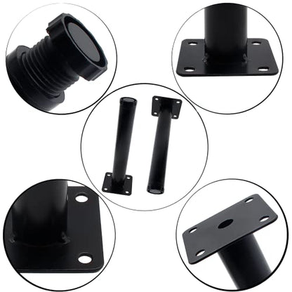 Bivethoi 4 PCS Black Adjustable Furniture Legs, 5.7 Inch / 145mm - size: 5.7 Inch / 145mm