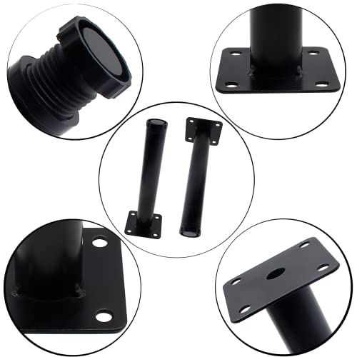 Bivethoi 4 PCS Black Adjustable Furniture Legs, 6.7 Inch / 170mm - size: 6.7 Inch / 170mm