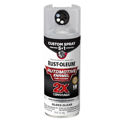 Rust-Oleum 2X Automotive Enamel 5-in-1 Spray Paint, Gloss Clear - color: Gloss Clear, size: 12 Ounce (Pack of 1)
