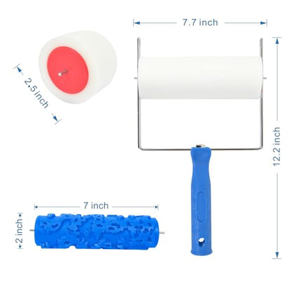 Nichiyo 7" Texture Roller Pattern Paint Roller Set